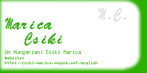 marica csiki business card